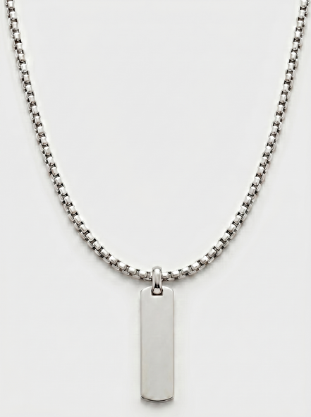 Flat Pendant & Classic Chain