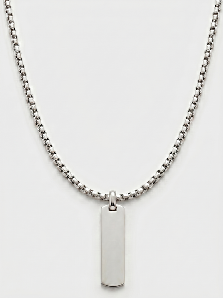 Flat Pendant & Classic Chain