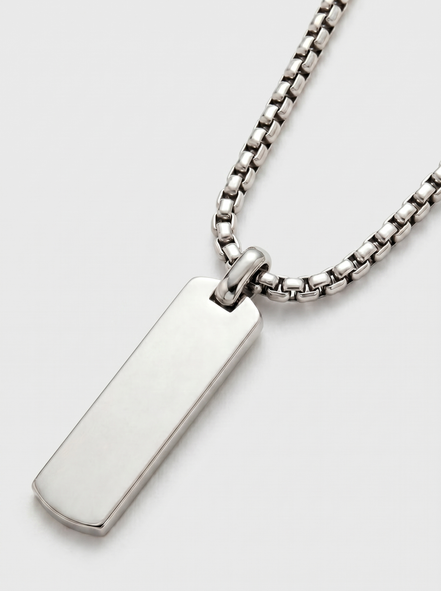 Flat Pendant & Classic Chain
