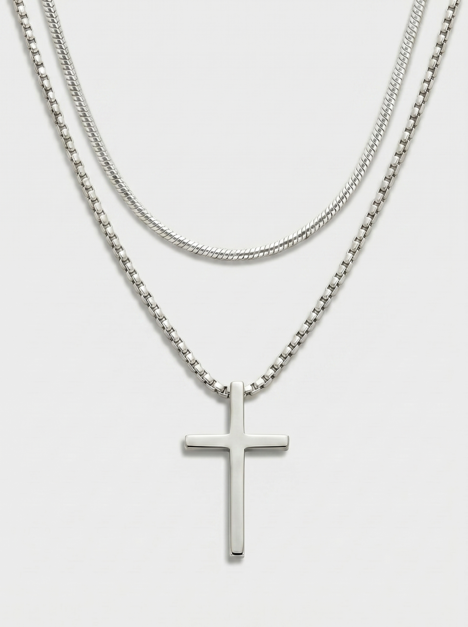 Cross Pendant & Necklace Duo
