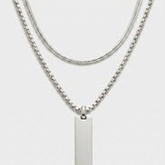 Flat Pendant & Necklace Duo