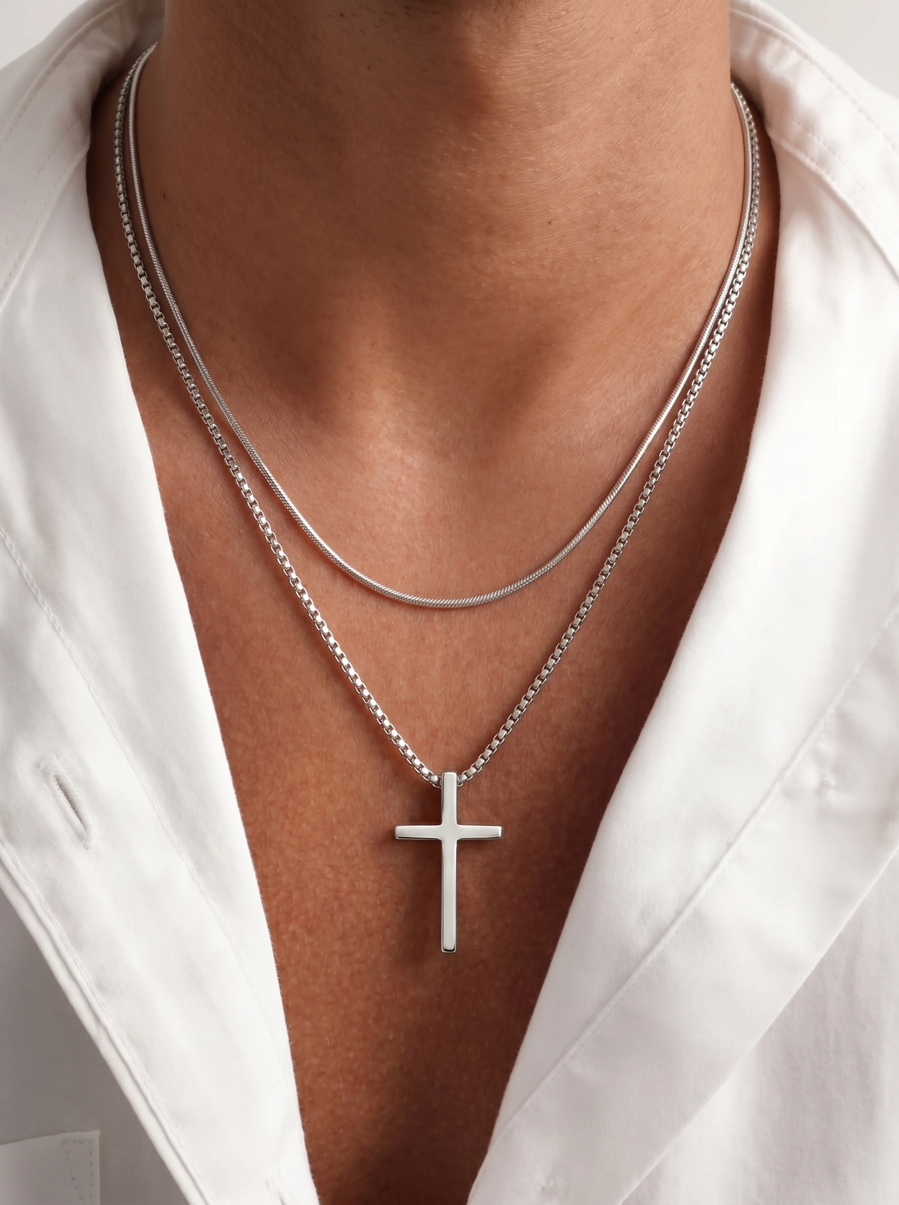 Cross Pendant & Necklace Duo