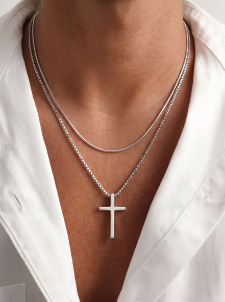 Cross Pendant & Necklace Duo