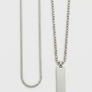 Flat Pendant & Necklace Duo