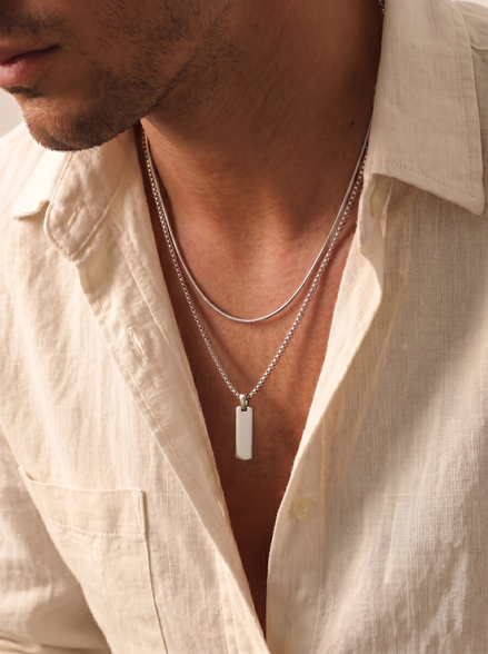 Flat Pendant & Necklace Duo