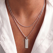 Flat Pendant & Necklace Duo