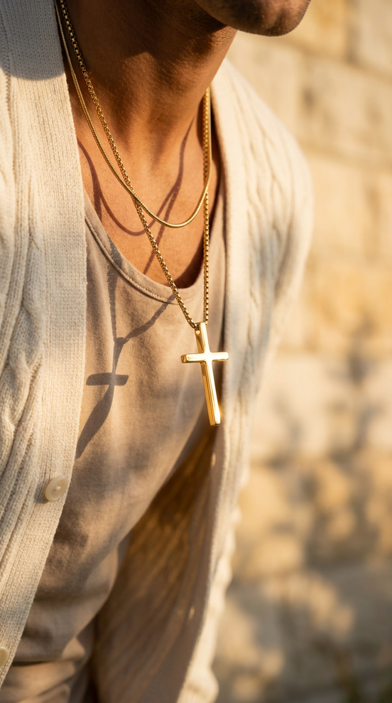 Cross Pendant & Necklace Duo